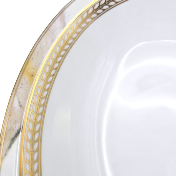 Minton Alabaster & Gold Oval Vegetable Bowl Royal Doulton 1990s Vintage - Picture 12 of 15